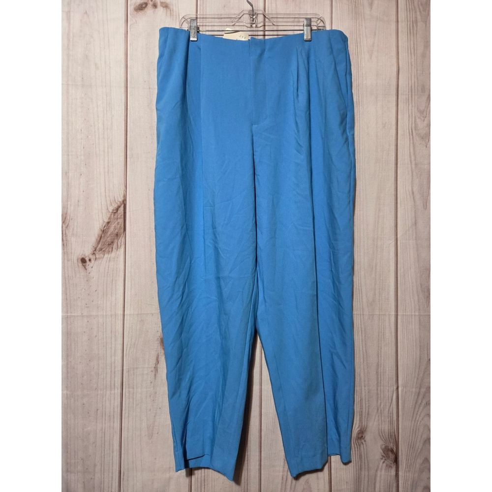 A New Day Womens Blue Tapered Leg High‎ Rise Stretch Pants Size 17R
